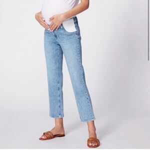 PAIGE Blue Straight Maternity Jeans
